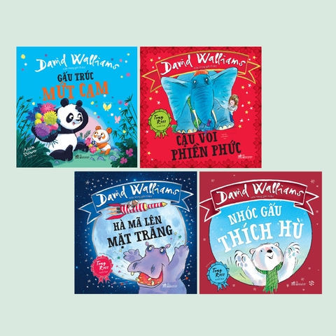 Combo Picture Book Tưng Bừng của David Walliams: Gấu trúc - Cậu voi - Hà mã - Nhóc gấu