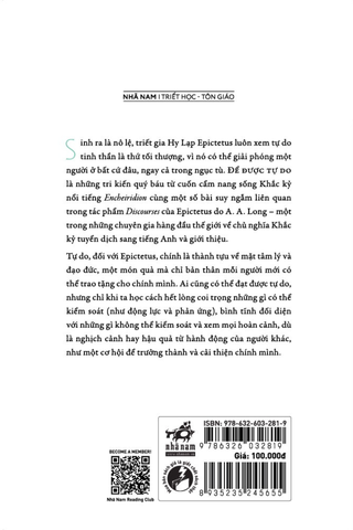 ĐỂ ĐƯỢC TỰ DO - LÀM CHỦ CUỘC SỐNG THEO TRIẾT LÝ CỔ ĐẠI