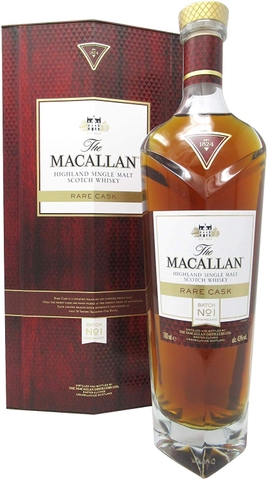Rượu Single malt whisky Macallan Rare Cask dòng quà tặng hàng nội địa UK 43 độ chai 700ml