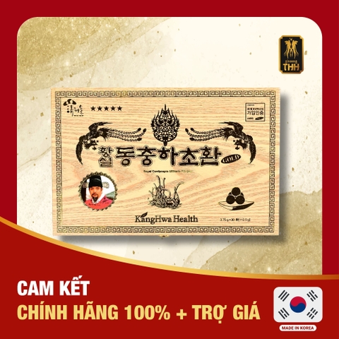 Đông Trùng Hạ Thảo Hộp Gỗ Vàng 30 Viên