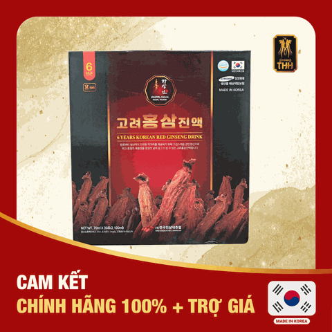 Nước Hồng Sâm 6 Năm Tuổi 70ml x 30 gói