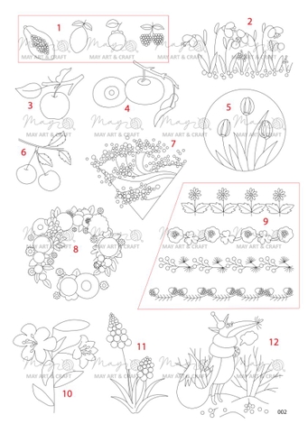 Tổng hợp video hướng dẫn mẫu thêu in sẵn trên mếch tan Tiệm tạp hoá Nhà May - Phần 2