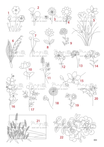 Tổng hợp video hướng dẫn mẫu thêu in sẵn trên mếch tan Tiệm tạp hoá Nhà May - Phần 3