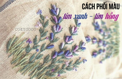 Cách phối màu các tông tím xanh - tím hồng