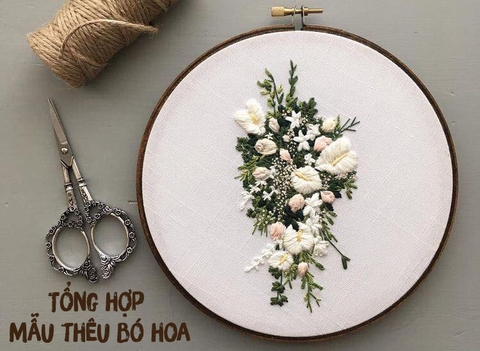 Tổng hợp mẫu thêu bó hoa