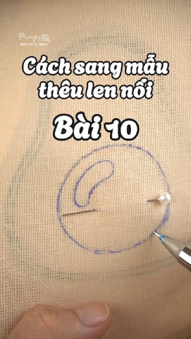 Cách sang mẫu thêu punch needle