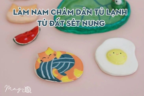 Nặn hình dán nam châm để trang trí tủ lạnh từ đất sét nung