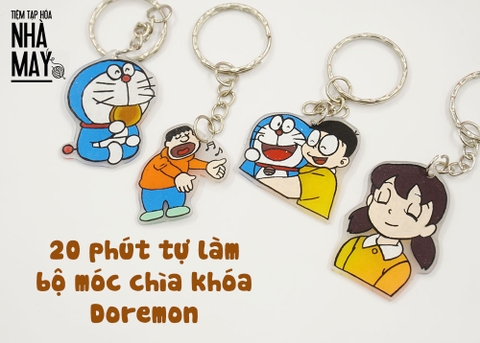 20 phút tự làm ngay bộ móc chìa khóa Doremon