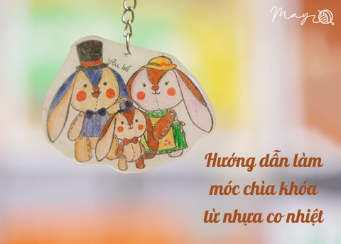 Hướng dẫn làm móc chìa khóa từ nhựa co nhiệt (theo sách có mẫu in)