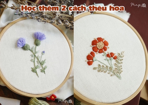 Học thêm 2 cách thêu hoa 
