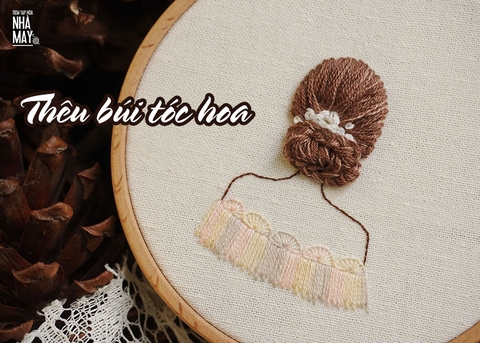 Thêu búi tóc hoa như thế nào (có mẫu in)