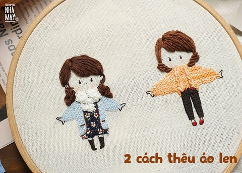 Hướng dẫn 2 cách thêu áo len siêu đáng yêu (có mẫu in)