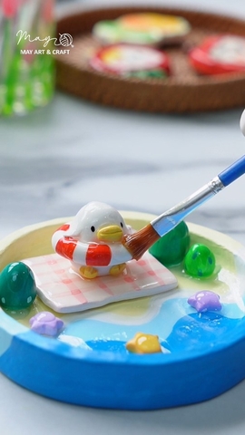 Hướng dẫn làm đất sét nung con vịt