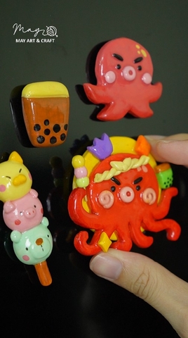 Hướng dẫn làm đất sét nung nam châm trang trí