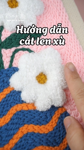 Hướng dẫn cắt len xù punch needle