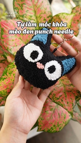 Hướng dẫn làm móc khóa mèo đen