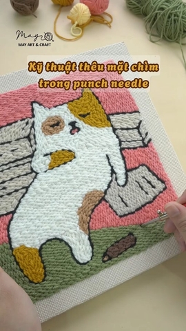 Hướng dẫn thêu mặt chìm punch needle