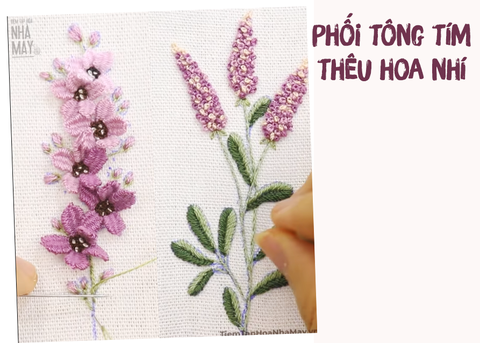 Phối tông tím lịm ngọt ngào cho 2 mẫu hoa nhí (có mẫu in)