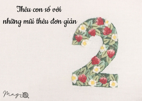 Thêu con số với những mũi thêu đơn giản (có mẫu in)