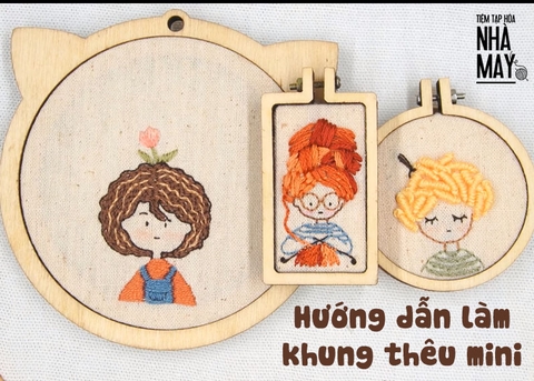 Hướng dẫn làm khung thêu mini (có mẫu in)