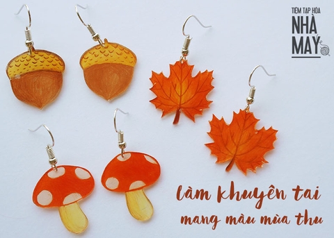 Làm vài đôi khuyên tai mang màu mùa thu