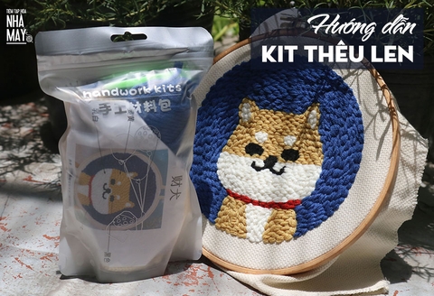Đập hộp bộ KIT thêu len và hướng dẫn thêu mẫu chú chó Shiba
