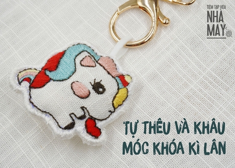 3 bước đơn giản tự thêu và khâu móc khóa kì lân (có mẫu in)