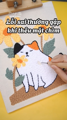 Lỗi sai khi thêu mặt chìm punch needle