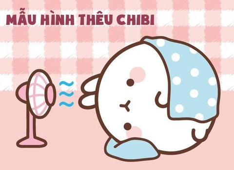 Mẫu hình thêu chibi vừa dễ thương vừa dễ thêu cho người mới bắt đầu