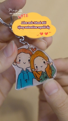 Hướng dẫn làm móc khoá đôi