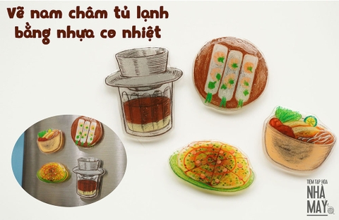 Vẽ nam châm dán tủ lạnh bằng nhựa co nhiệt