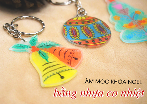 Hướng dẫn làm móc khóa Noel bằng nhựa co nhiệt