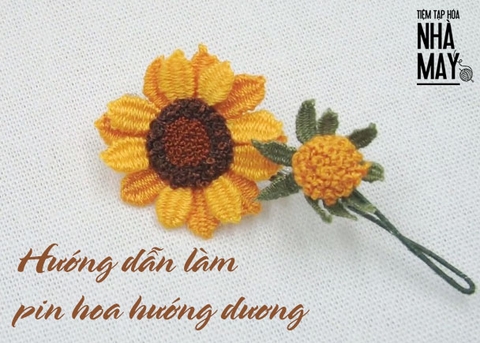 Hướng dẫn làm pin hoa hướng dương (có mẫu in)