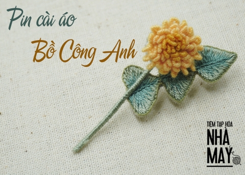 Hướng dẫn làm pin cài áo hoa Bồ Công Anh