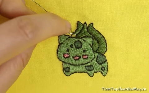 Thêu pokemon lên áo phông