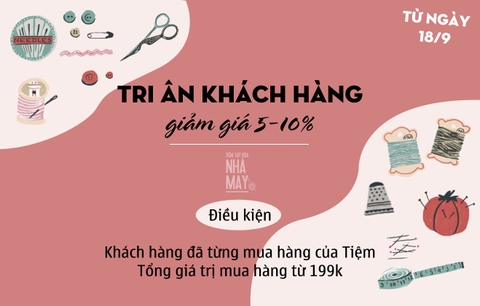 Chương trình Tri ân khách hàng giảm giá 5-10%