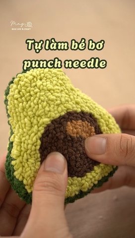 Hướng dẫn tự làm bé bơ punch needle