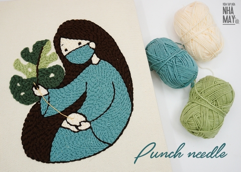 Thêu nàng May bằng Punch needle
