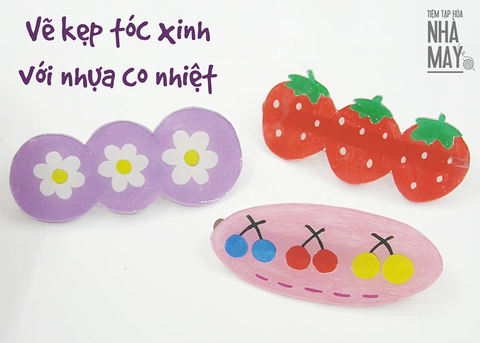 Vẽ kẹp tóc xinh cho bé yêu với nhựa co nhiệt