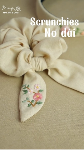 Hướng dẫn làm scunchies nơ dài