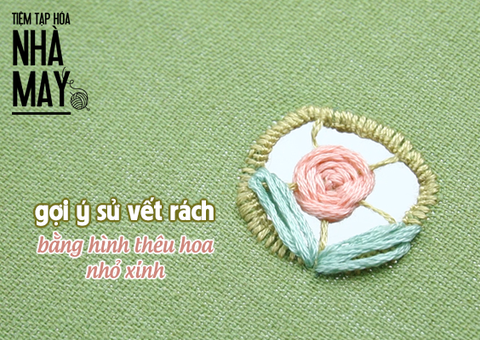 GỢI Ý SỬA VẾT RÁCH TRÊN ÁO BẰNG HÌNH HOA NHỎ