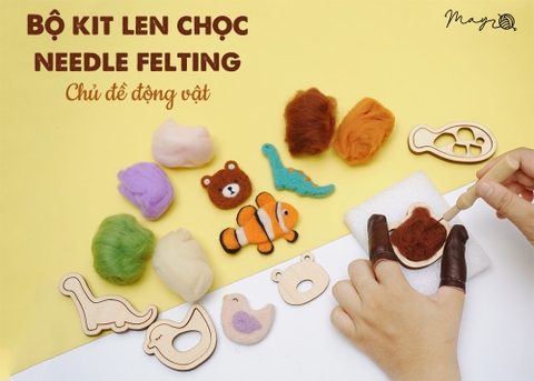 Bộ kit nhập môn len chọc needle felting cho người mới bắt đầu