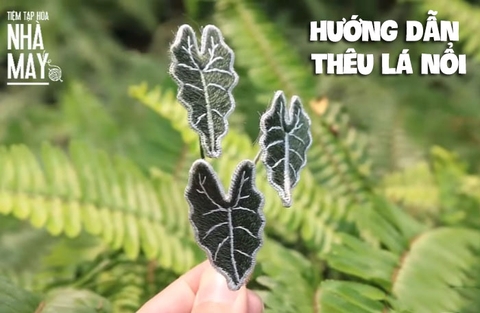 Hướng dẫn thêu lá nổi
