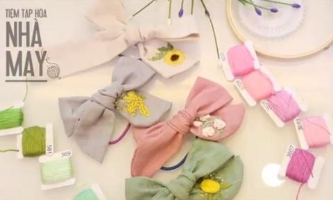 Hướng dẫn khâu nơ buộc tóc