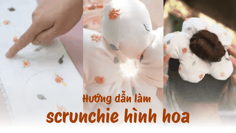 Hướng dẫn làm scrunchie hình hoa