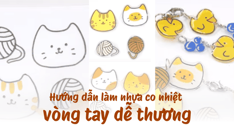Hướng dẫn làm vòng tay dễ thương với nhựa co nhiệt