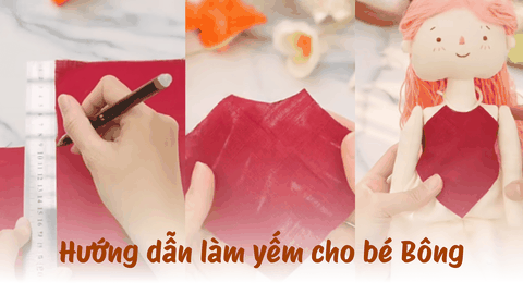 Hướng dẫn làm yếm cho bé Bông