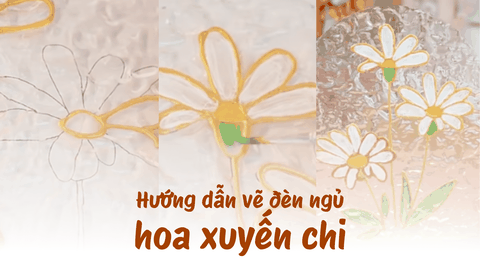 Hướng dẫn vẽ đèn ngủ hình hoa xuyến chi