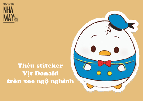 Hướng dẫn thêu vịt Donald phiên bản tròn xoe cực dễ thương