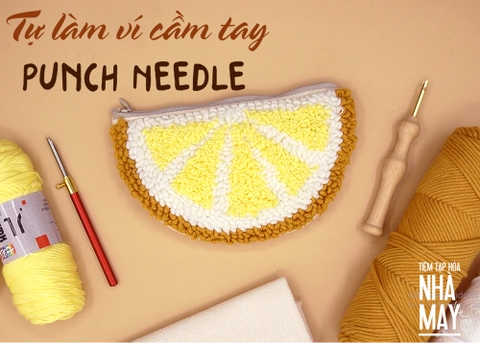 Tự may ví cầm tay Punch Needle đơn giản